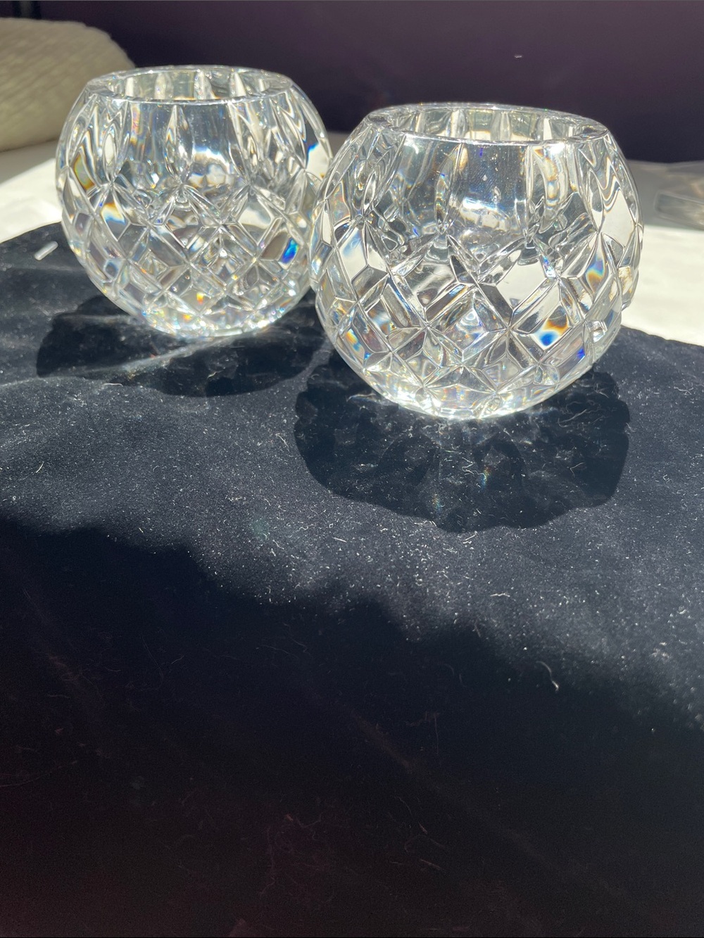 VTG CRYSTAL VOTIVE HOLDERS (2)